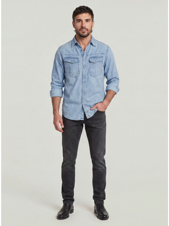 3301 Slim Jeans antic charcoal