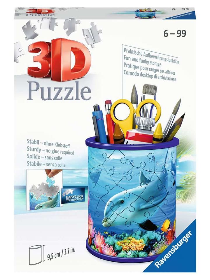 Ravensburger Puzzle 54 Teile Konstruktionsspiel Utensilo Unterwasserwelt in bunt
