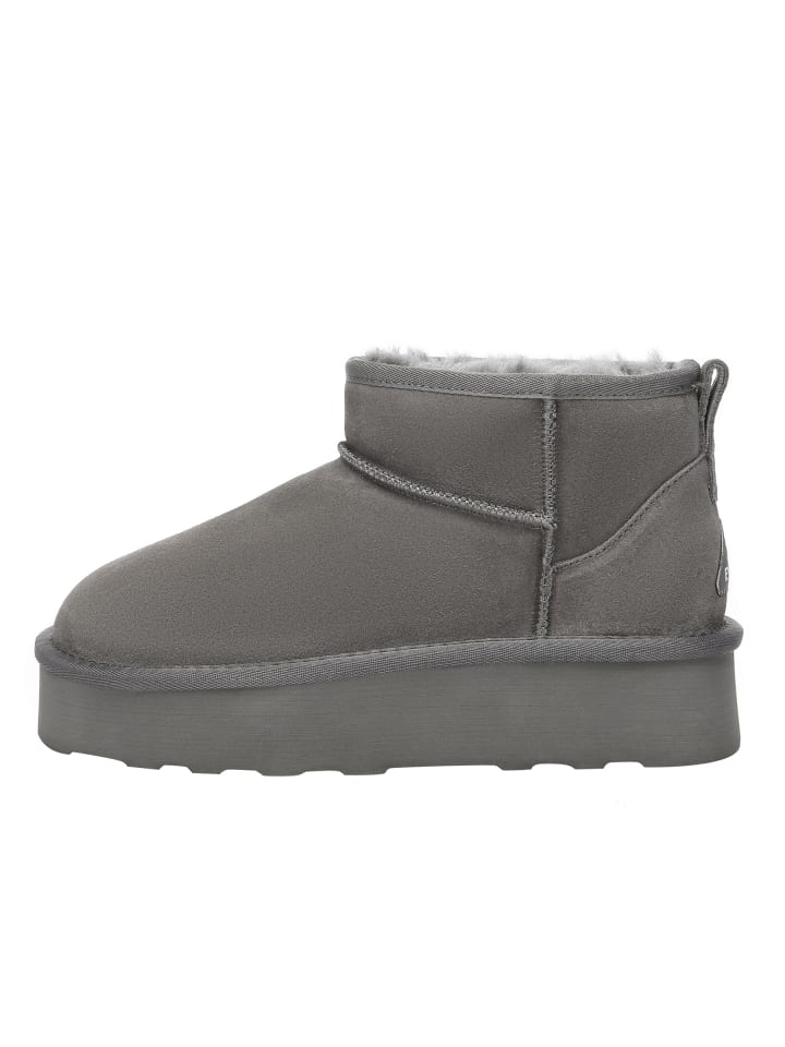 Ultra Mini Plateau Stiefel Heron in Grau