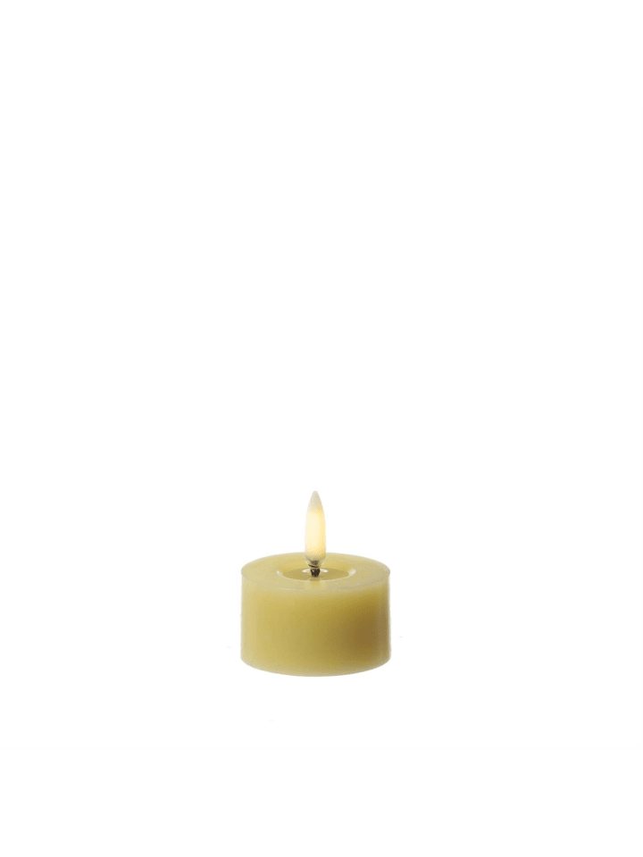 LED Mini Kerze/Teelicht Thea Uyuni Timer bis 400 Std. H: 2,8cm in gelb