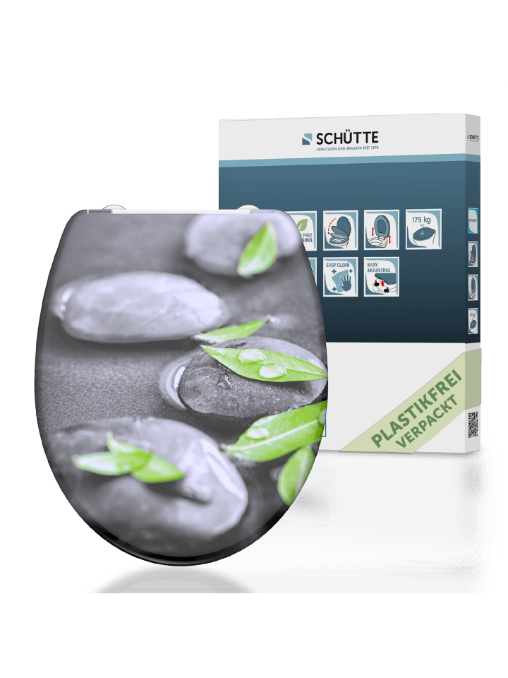 Duroplast WC-Sitz STONE, mit Absenkautomatik und Schnellverschluss