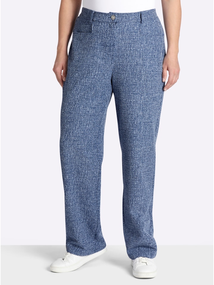 Jersey-Hose in jeansblau