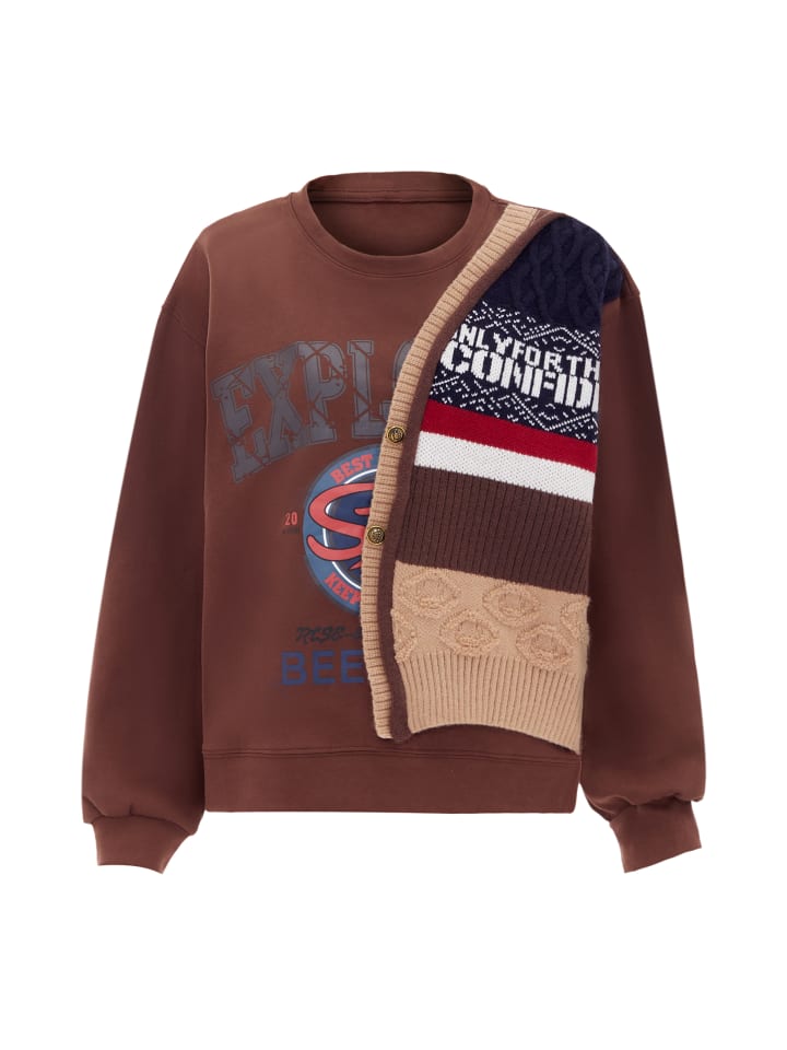 Damen Sweatshirt in Coffee