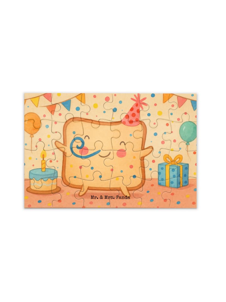 Puzzle Toast Party Design ohne Spruch in Weiß