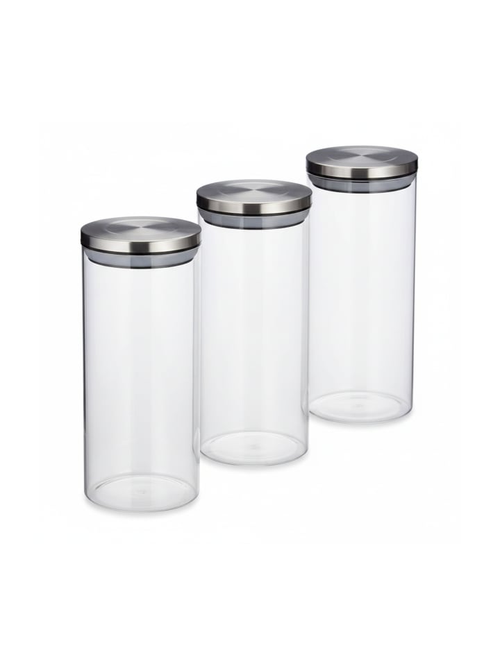 3x Vorratsglas in Transparent - 1,3 l