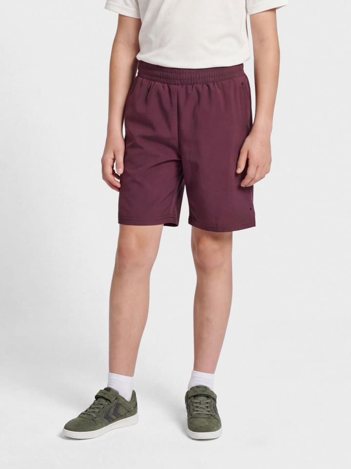 Verstellbare Taille Kurze Hose Hmlmove Kinder in GRAPE WINE