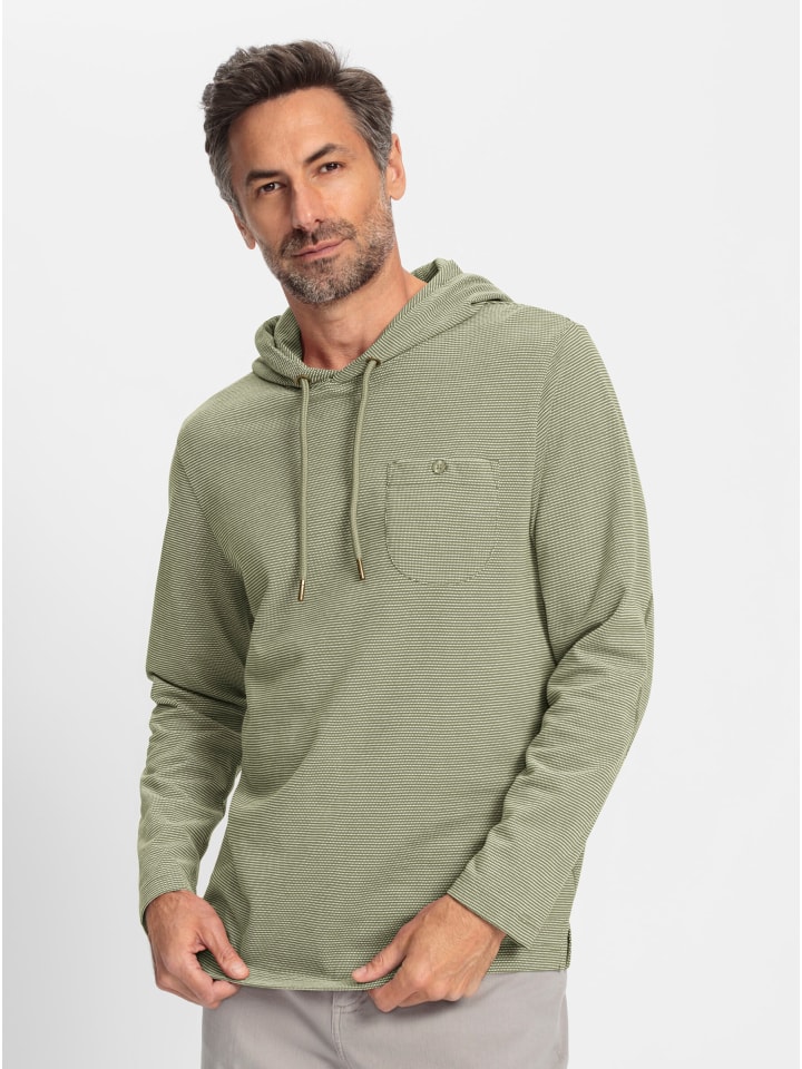 Langarm-Shirt in schilf-meliert