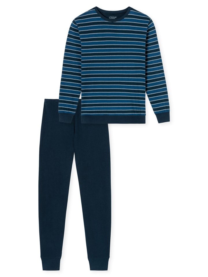 Schlafanzug Basic in Blau