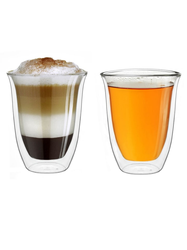 2er-Set "Thermo-Gläser" DG-V doppelwandig, 250ml Glas