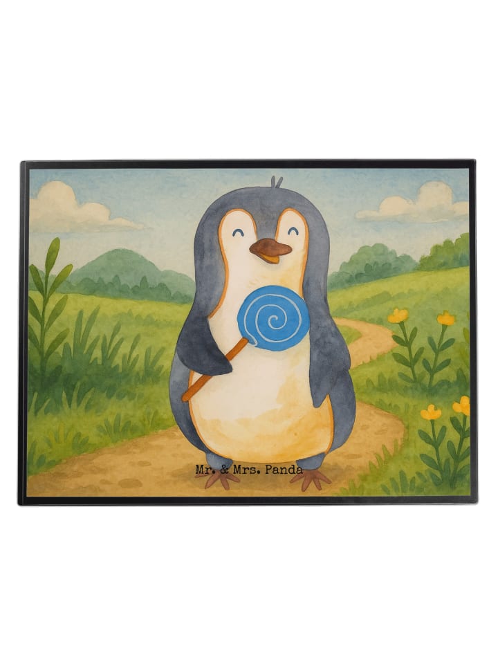Schreibunterlage Pinguin Lolli Design ohne Spruch in Weiß
