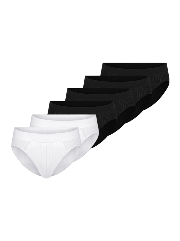 Rio Slip / Unterhose Cotton Essentials Authentic in Schwarz / weiß