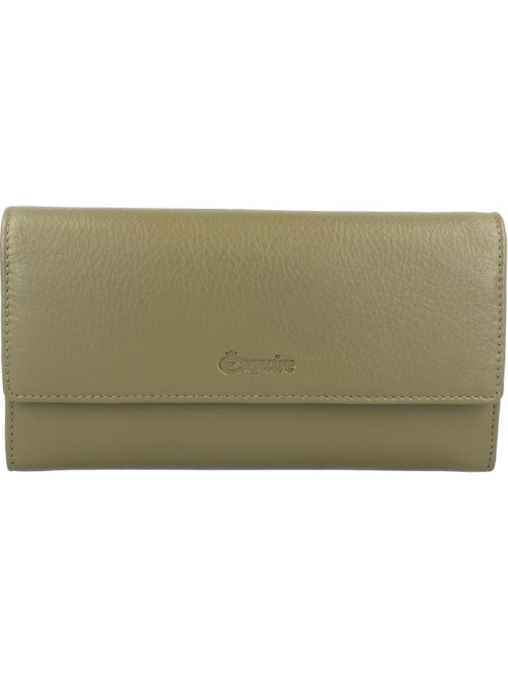 Peru Geldbörse RFID Leder 18,5 cm olive