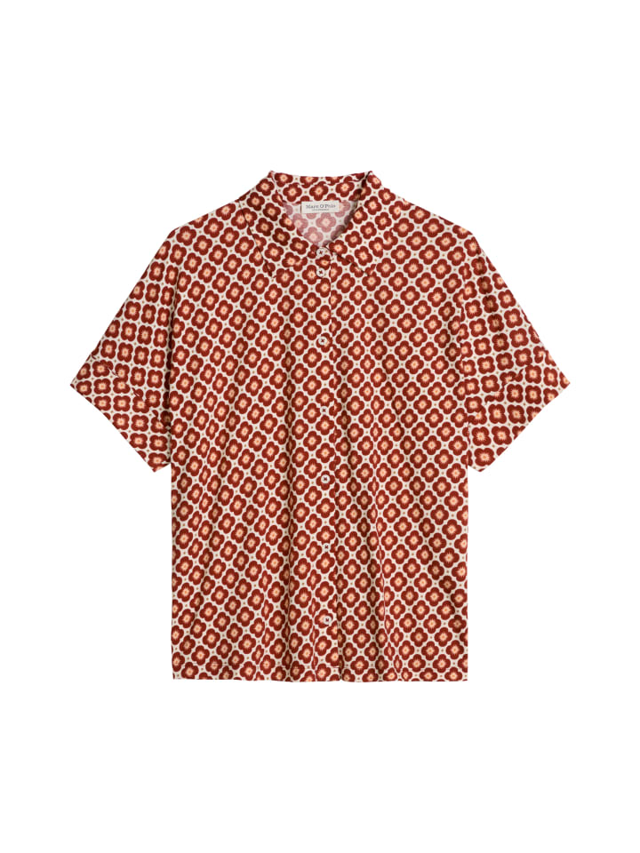 Jerseybluse regular in Medium Red