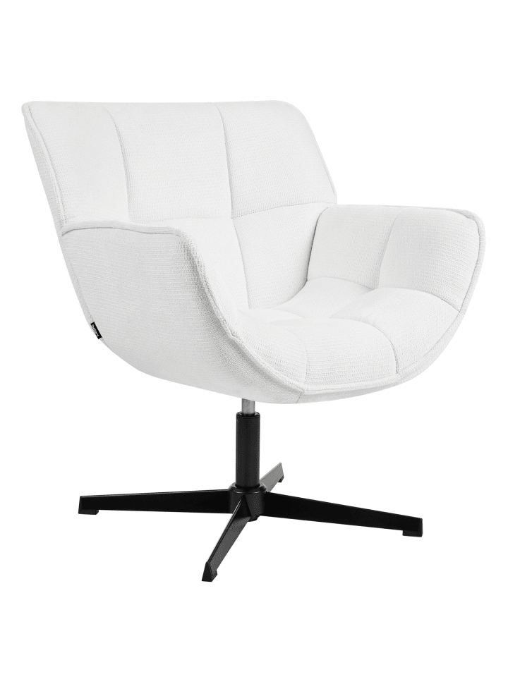 Sessel AUMA in Weiß/Schwarz - (W) 71 x (H) 85 x (L) 78 cm