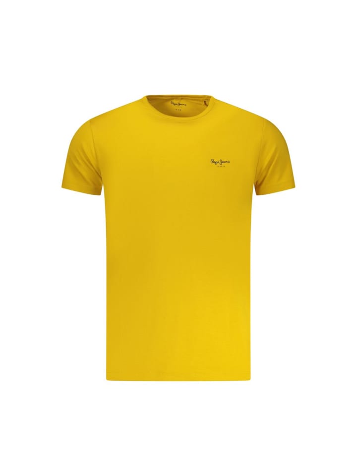 Gelb Baumwolle Herren T-Shirt