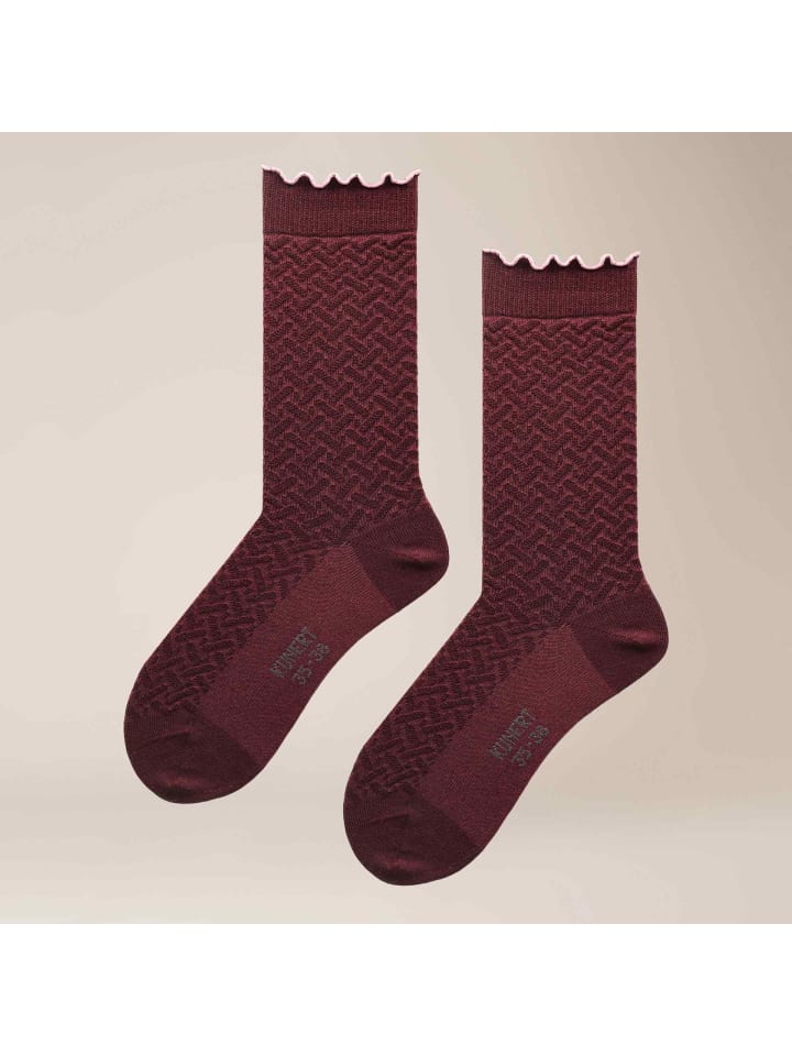 Socken Fantastic Structure gemustert in Grand-Wine