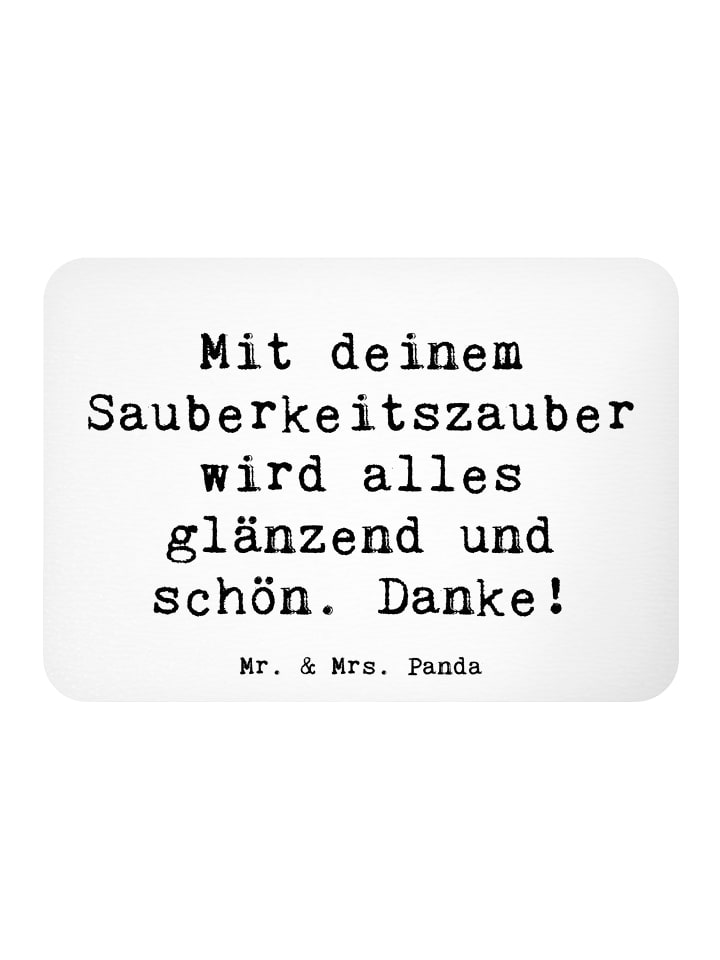 Magnet Spruch Reinigungskraft Zauber mit Spruch in Weiß