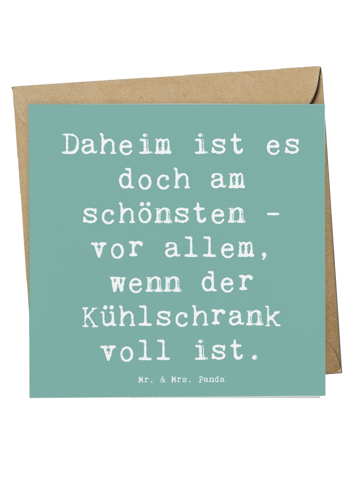 Deluxe Karte Spruch Geborgenheit im Zuhause mit... in Meeresbrise
