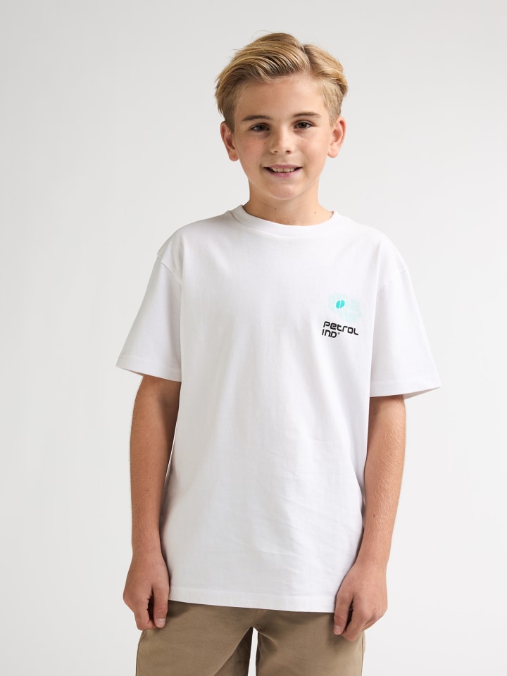 T-Shirt mit grafischem Rückenprint Aguila in Weiß