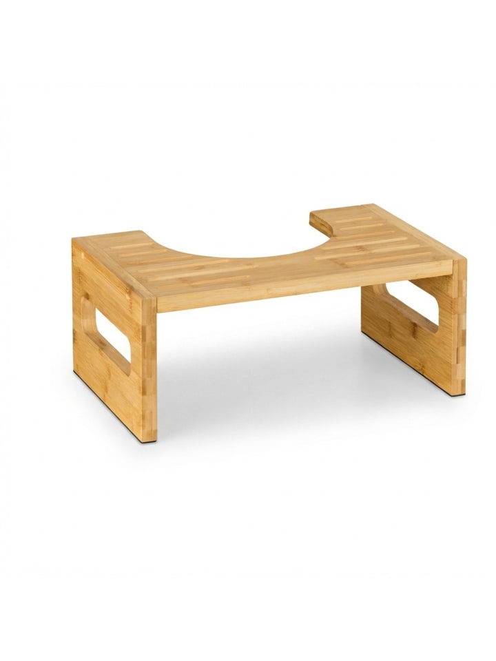 Toilettenhocker in Natur - (B)43,5 x (H)18,5 x (T)28 cm