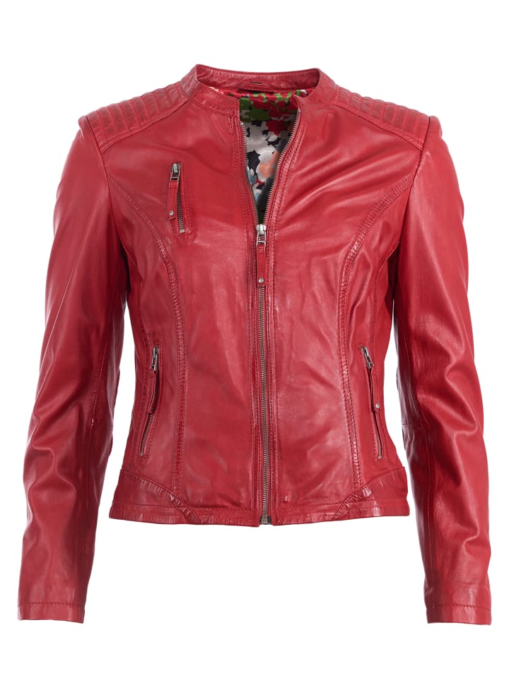 Lederjacke 125302 in rot