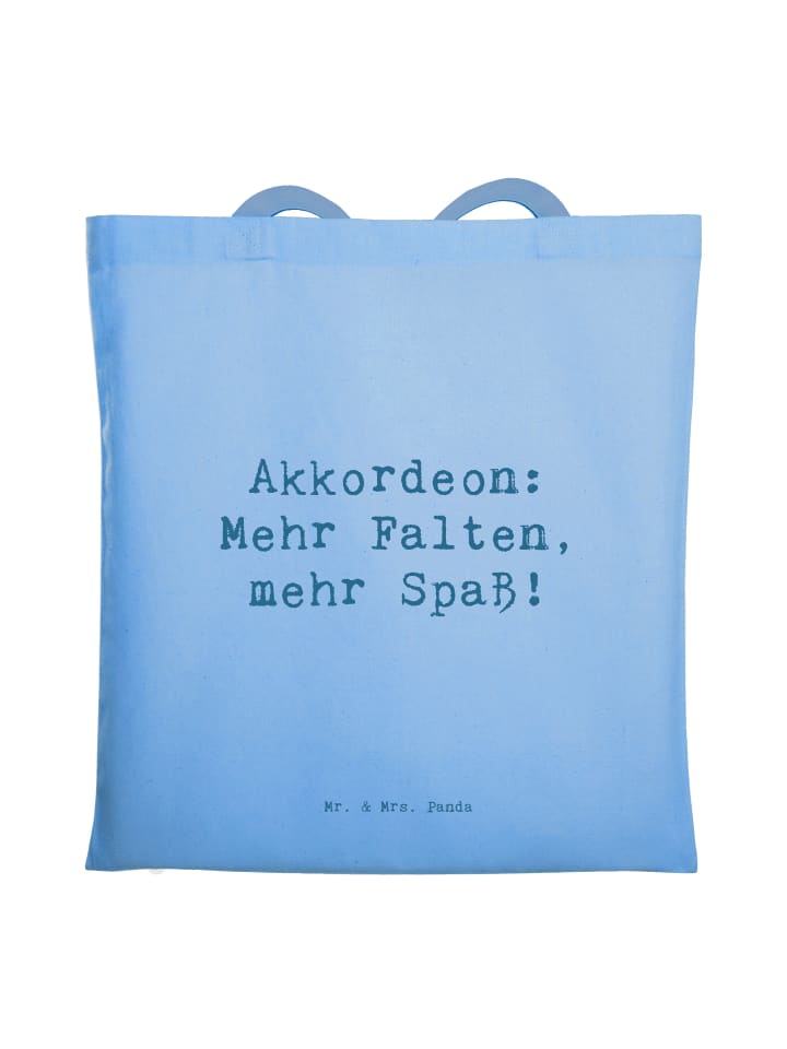 Tasche Spruch Akkordeon Spaß mit Spruch in Sky Blue