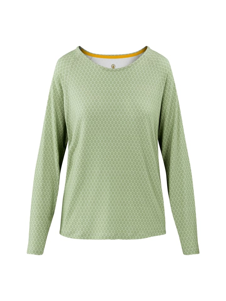 Tina Long Sleeve Top Thousand Leaves in Grün