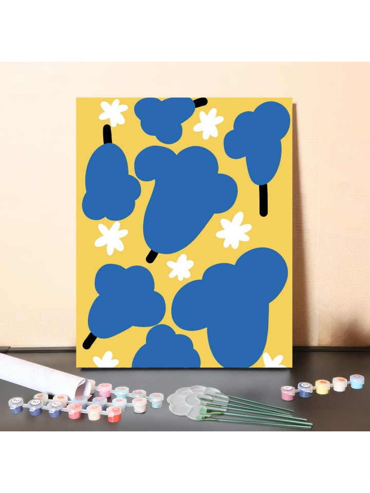 DIY Malen nach Zahlen Set-"Blue Clouds" 