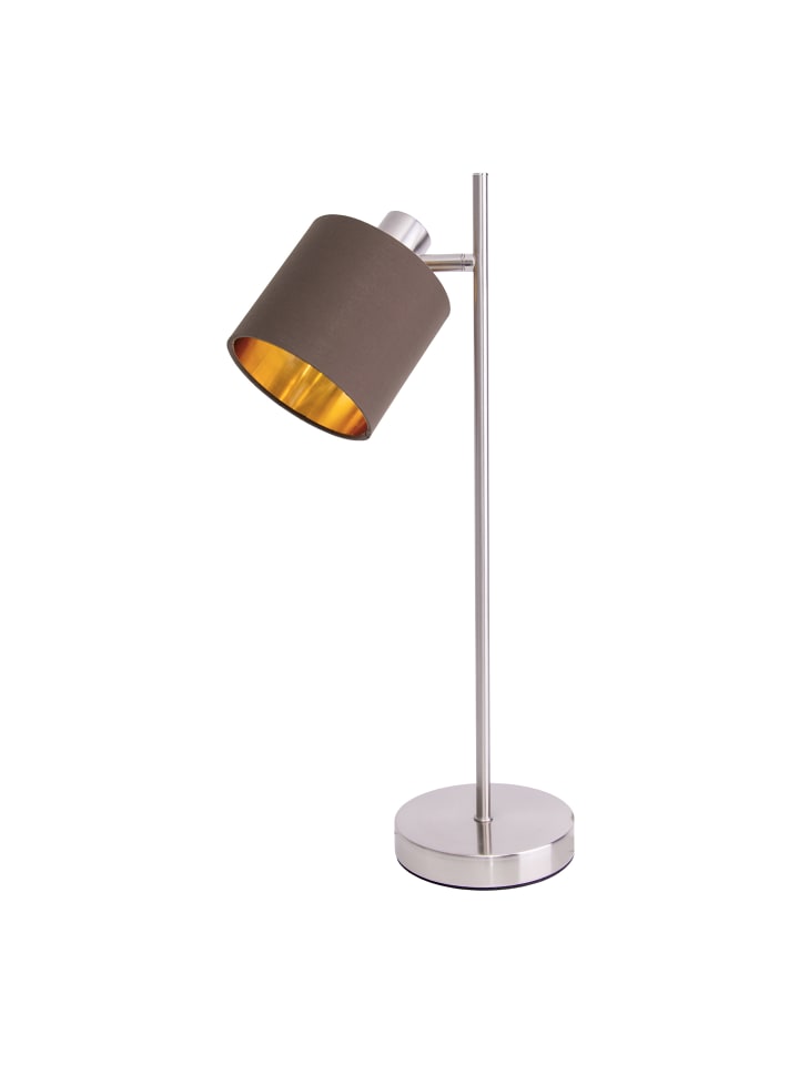 Tischleuchte "MARON" in braun - (L)18 cm x (B)12 cm x (H)51 cm