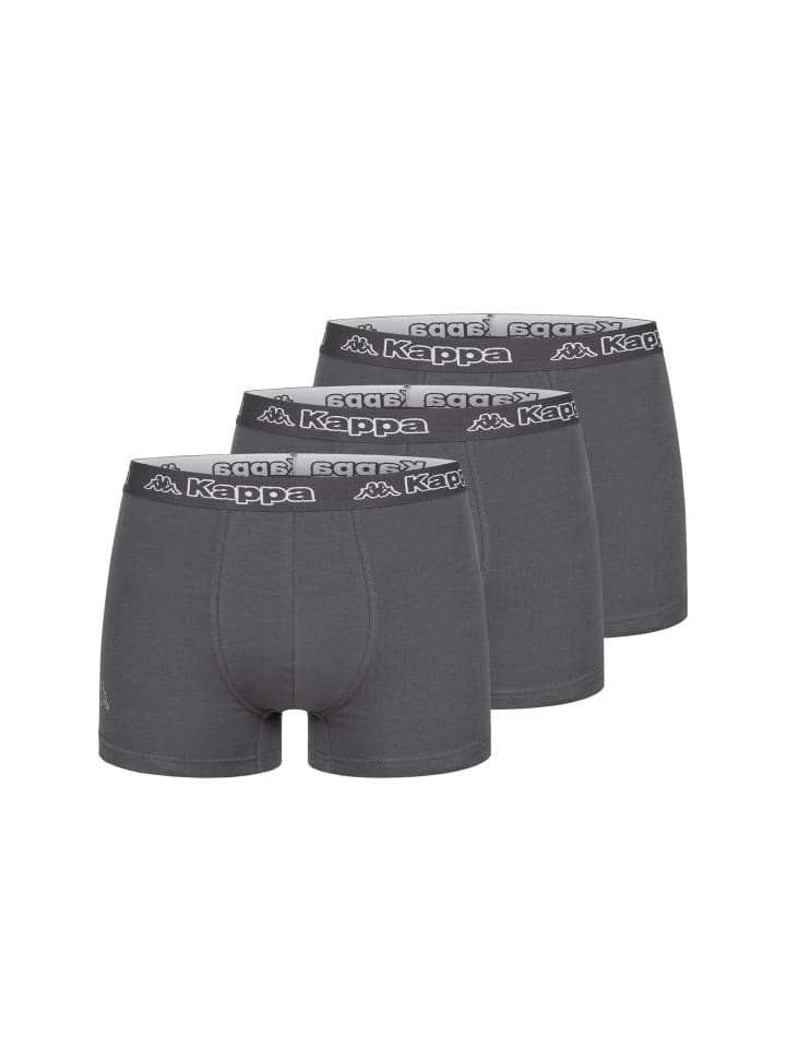 Kappa Boxershorts 3er Pack 3x Anthrazit