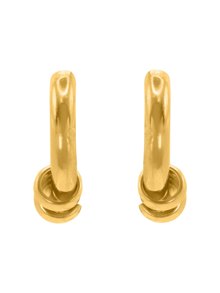 Creolen mit Ringen Herren Quiru goldfarben in goldfarben