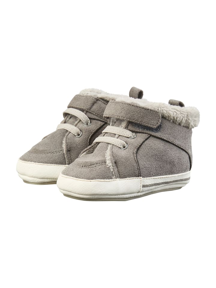 Baby Schuhe Velour in eisengrau