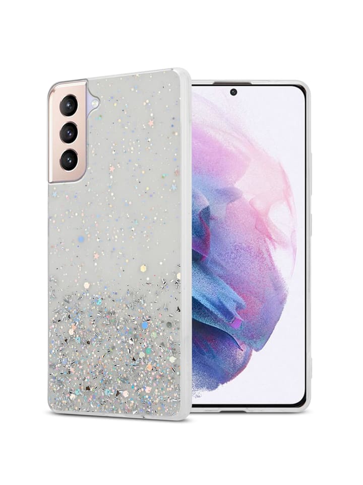 Hülle für Samsung Galaxy S21 PLUS Glitter in Transparent mit Glitter
