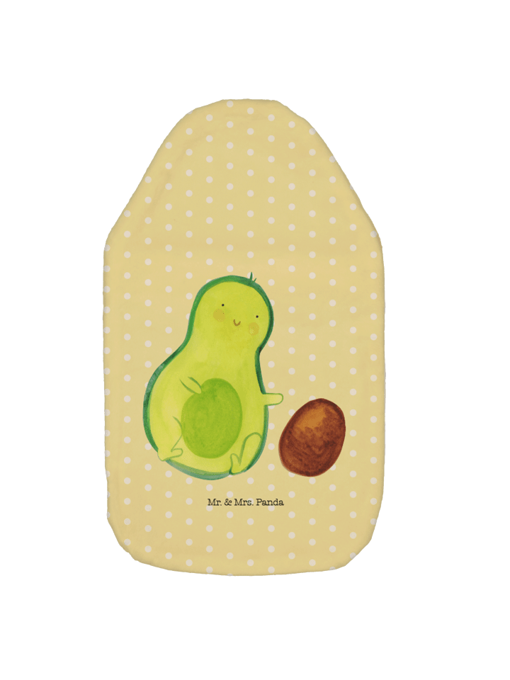 Bettflasche Avocado Kern rollt ohne Spruch in Gelb Pastell