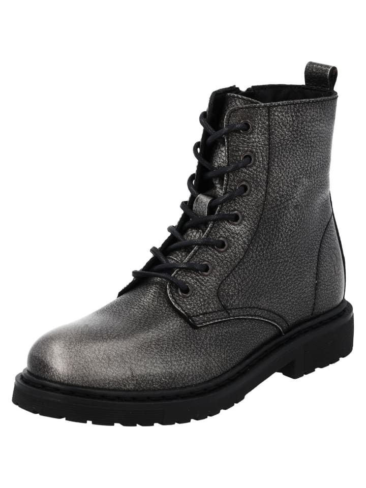 Schnürstiefeletten Biak in Silbergrau