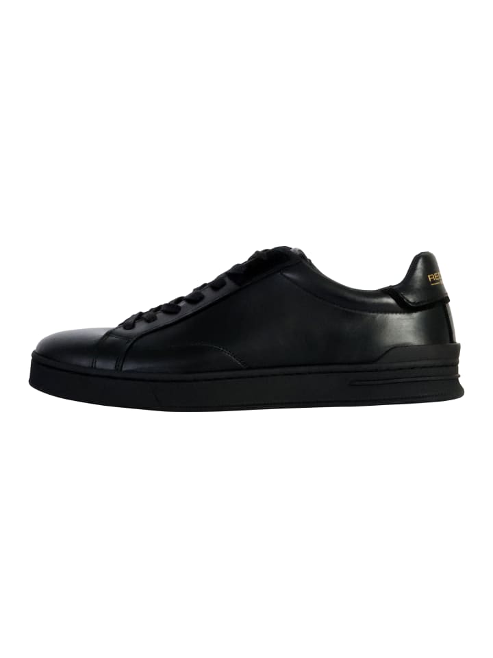 Leder-Sneaker „Tessin“ Schwarz