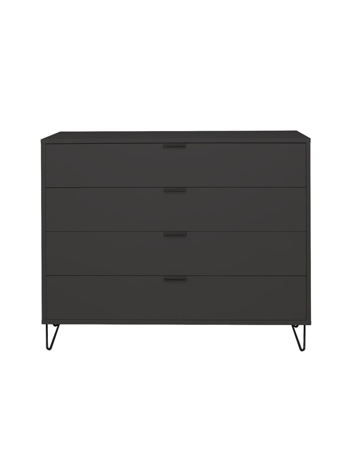 KOMMODE Erna 119x45x102 Anthrazit matt Lack