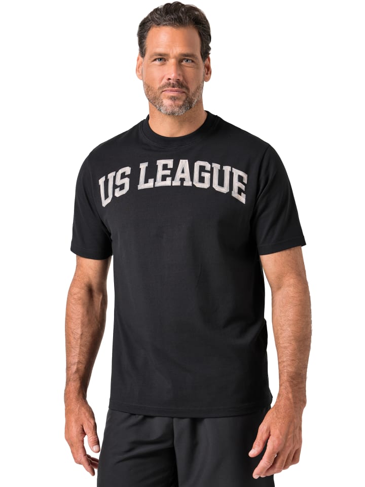 Kurzarm T-Shirt in schwarz