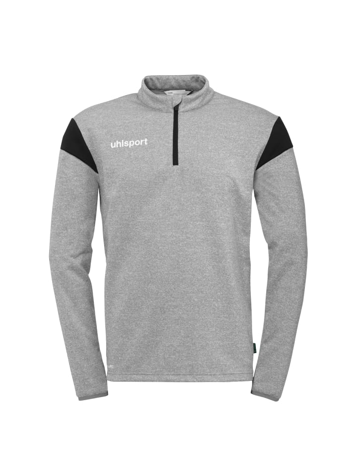 1/4 ZIP TOP Squad 27 in dark grau melange