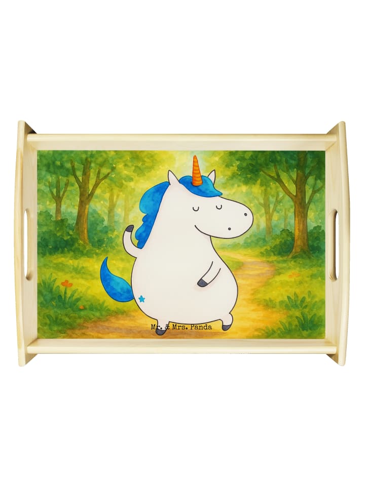 Dekotablett Einhorn Mann Design ohne Spruch in Weiß