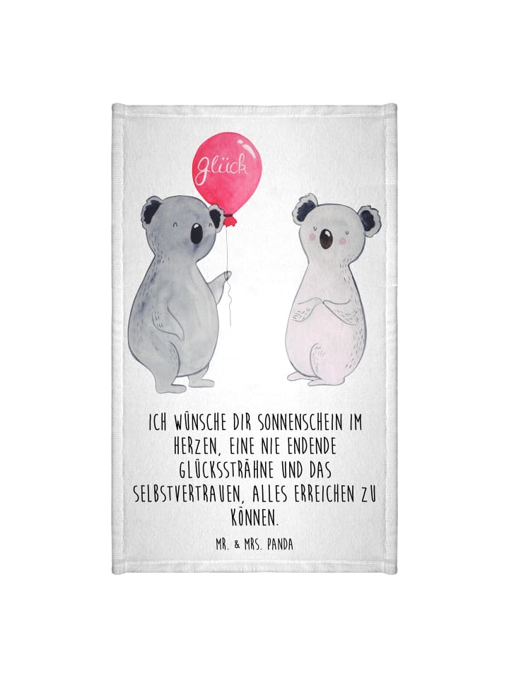 Handtuch Koala Luftballon mit Spruch in Weiß