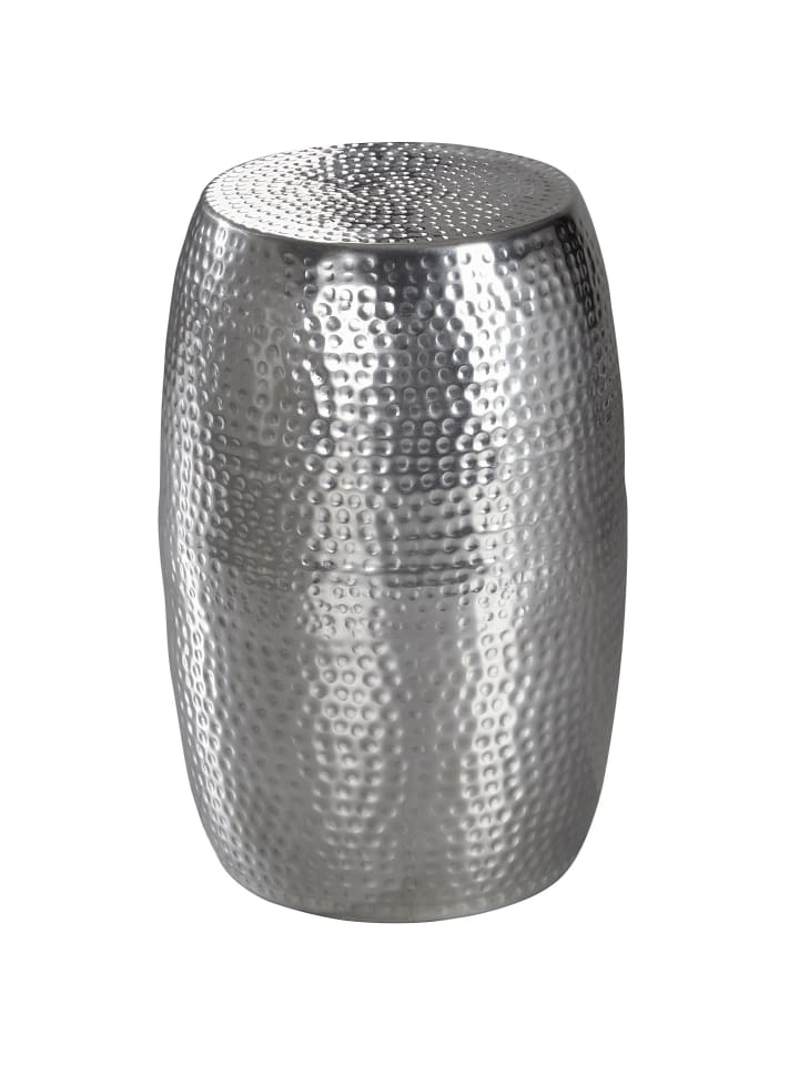 Beistelltisch in Silber / Aluminium / 30x30x49