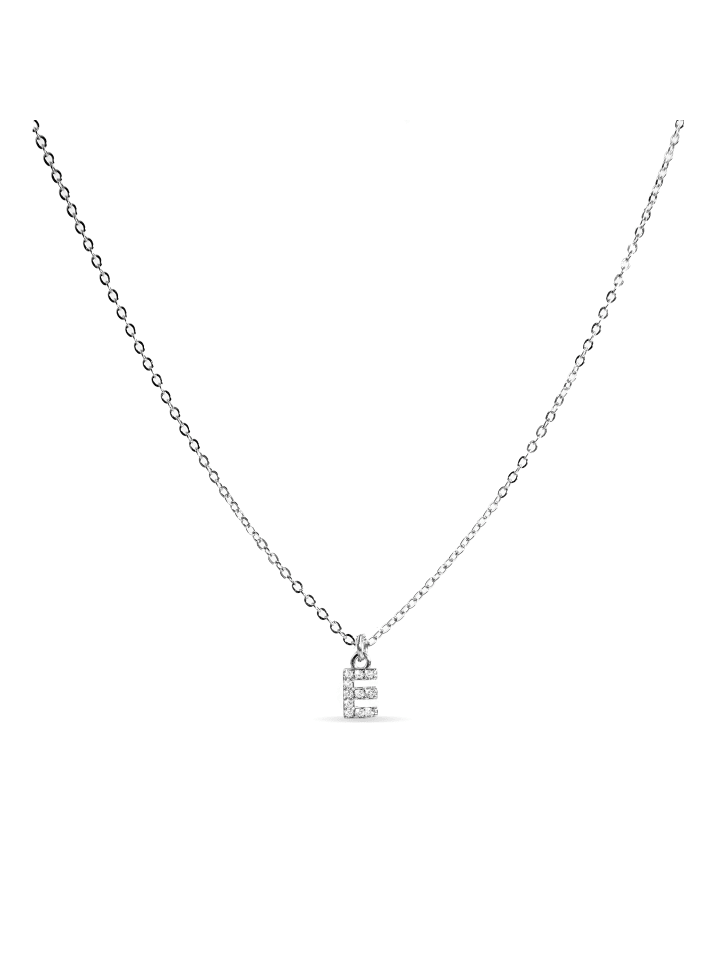 silver-plated alphabet necklace
