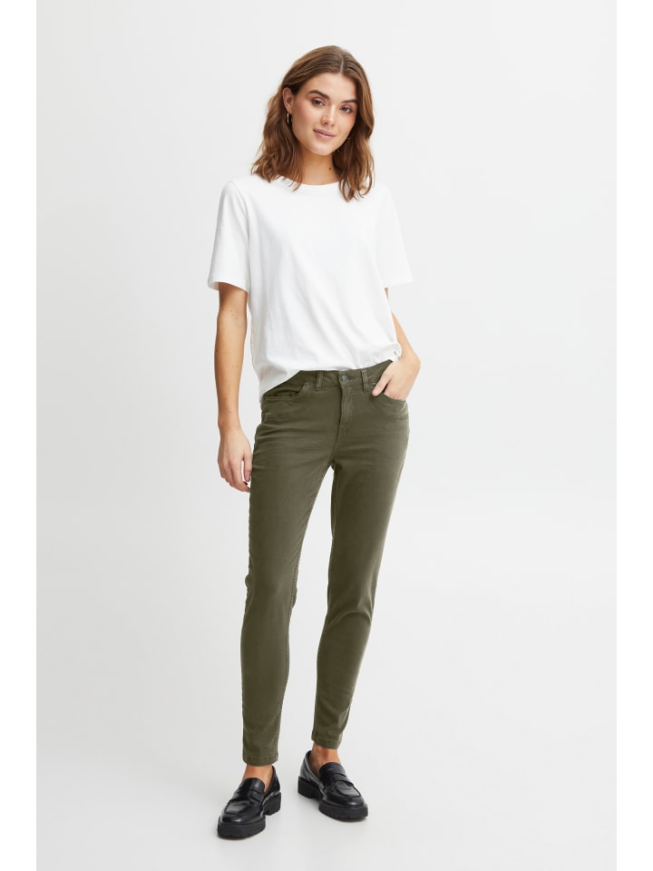 Casual Hose FRFOTWILL Tight fit in Dusty Olive