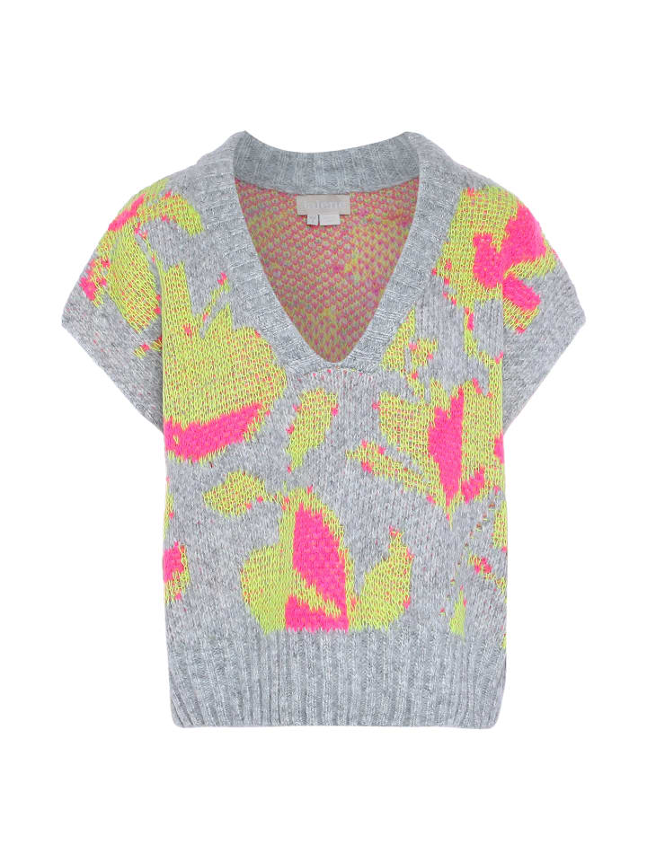 Damen Sweater in GRAU MELANGE MEHRFARBIG