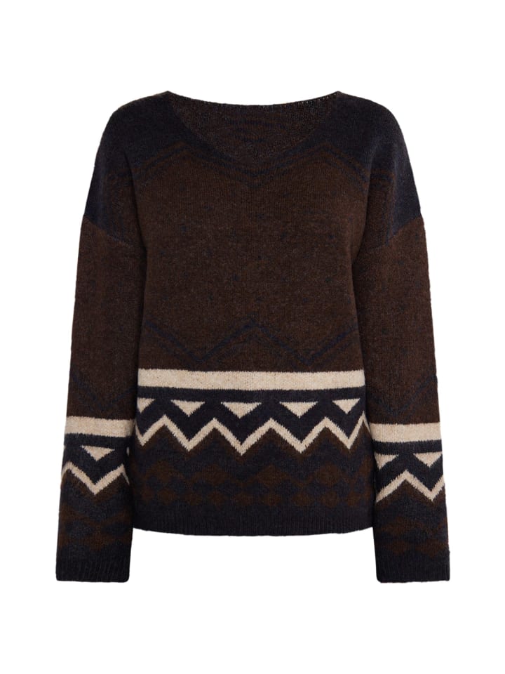 Women Pullover in Braun Mehrfarbig