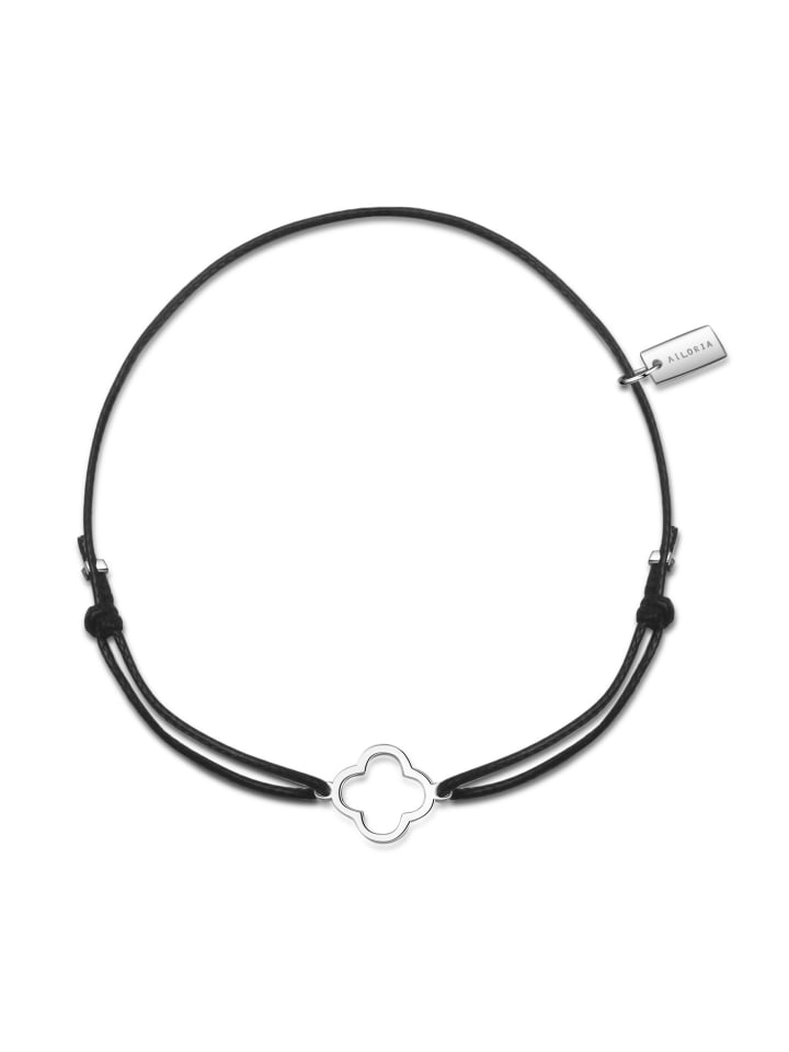 LISE Armband schwarz/silber in silber