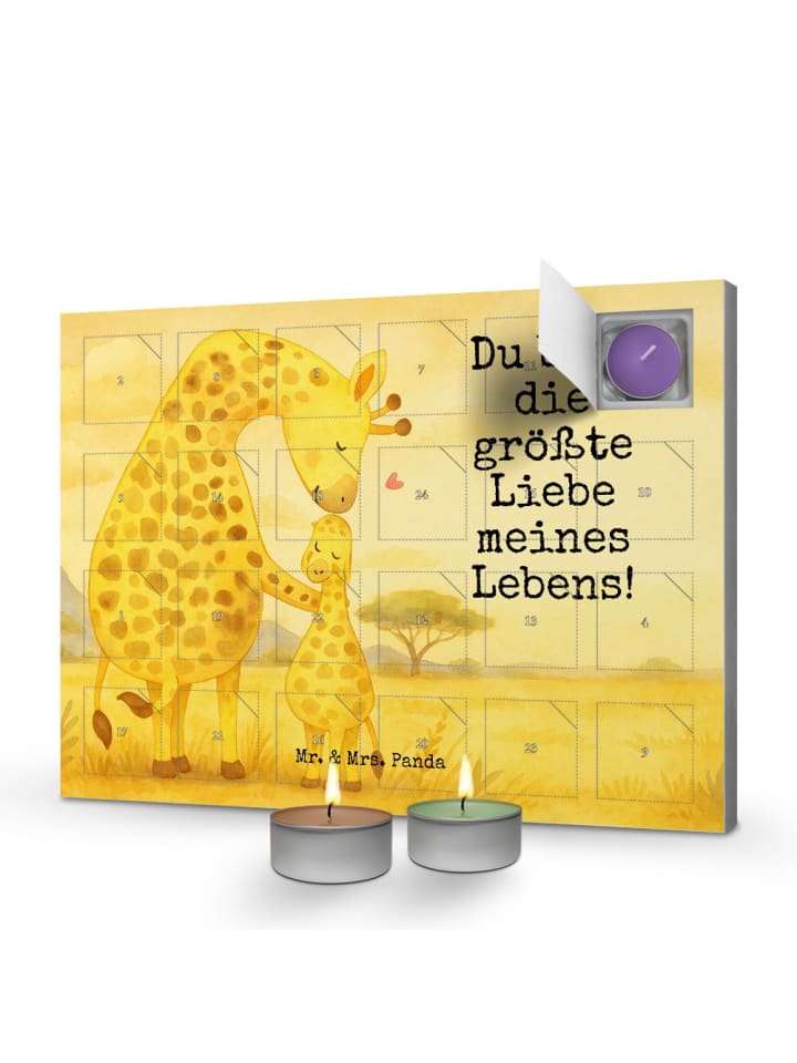 Adventskalender mit Duftkerzen Giraffe Kind Des... in Weiß