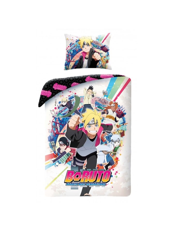 Boruto Bettwäsche Set aus Baumwolle Bettdeckenbezug 140 × 200 cm in Mehrfarbig