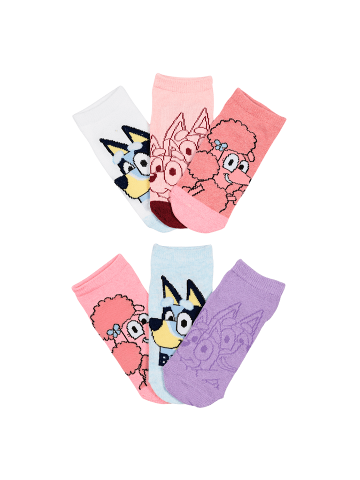 Kinder Mädchen Sneaker Socken 6er Pack in Mehrfarbig